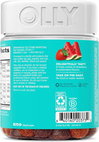 OLLY Teen Girl Multi Gummy, Healthy Skin and Immune Support*, Essential Vitamins, Biotin, Zinc, Chewable Multivitamin, Strawberry Melon Flavored, 50 Day Supply - 100 Count