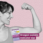 Vagisil Anti-Itch Medicated Feminine Intimate Wipes for Women, Maximum Strength, Gynecologist Tested, 12 Wipes (Pack of 3)