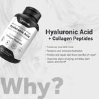 Naturalis Hyaluronic Acid 200mg, 10x Better Absorption Ultra Low Molecular Weight with Collagen, Biotin, Selenium & Vitamin E | Hair, Skin, Nails & Joint Supplements | 120 Softgels