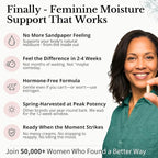 Flower Power Vaginal Moisture Support Capsules for Women — Vaginal Dryness Supplement with Powdered Slippery Elm Bark | Supports Vaginal Wellness During Menopause & Stress | 60 Count, Made in USA