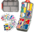 2026 New Extra Large Pill Box with Medicine Labels Travel Essentials Daily Med Container Mini Medication Organizer Storage Organizer Case 7 Day Pill Organizer(Grey)