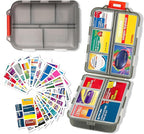 2026 New Extra Large Pill Box with Medicine Labels Travel Essentials Daily Med Container Mini Medication Organizer Storage Organizer Case 7 Day Pill Organizer(Grey)