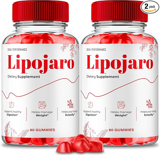 LipoJaro Keto ACV Gummies, LipoJaro ACV Supplement Gummies - Maximum Strength, LipoJaroKeto+ ACV Gummys, All Natural Support Formula Keto+ACV Advanced Formula, Lipo Jaro Reviews (2 Pack)