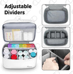 Mancro Dual Layers Medicine Organizer Bag, Pill Bottle Organizer Storage with Lockable Zipper, Medication Travel Bag for Pills, Vitamins, Medical Supplies for Home Storage, Travel, White