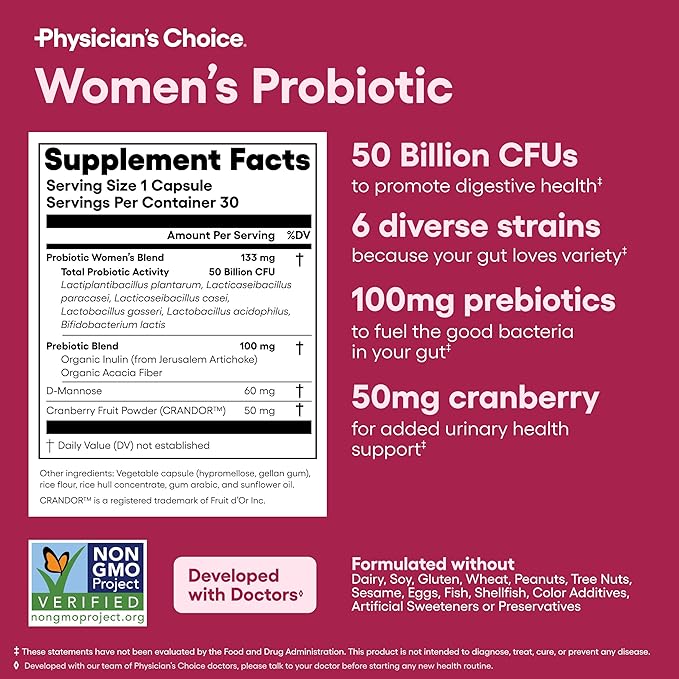 Physician's CHOICE Feminine Power Duo Bundle - Vaginal Probiotic + Womens Probiotic Bundle