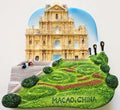 WitnyStore Tiny 2½" Saint Paul's Church Ruins Macau China Magnet - Miniature Hand Made Resin 3D Asia Tourist Attraction Decorative Refrigerator Fridge Magnets Décor Collectible Traveler Souvenir Gifts