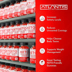Atlantis Nutrition Keto ACV Gummies for Weight Loss - Apple Cider Vinegar Gummies Formulated to Support Advanced Weight Loss, Digestion, Detox & Cleansing, Made with 1000MG ACV Per Serving - 60 Count
