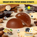 Shilajit Gummies: Pure Shilajit Himalayan Rich in Ashwagandha Gaulshura Fulvic Acid 85 Micronutrients Suitable for Men and Women No Added Sugar