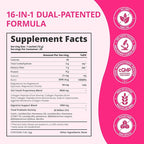 Collagen Powder for Women, Collagen Peptides Powder with Probiotics, Prebiotic Collagen Protein for Skin, Hair, Bone & Joint | 16-in-1 Sugar-Free Formula, Unflavored