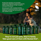 Rooted Owl Joint and Muscle Support for Large Dogs (Over 30 Lbs) - Supplement with UC-II Type II Collagen and L-Carnitine - 30 Count