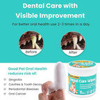 Vet Recommended Dog & Cat Dental Wipes - Freshens Breath - Easy Daily Oral Care - Dog Tooth Brushing Kit - Dental Finger Wipes for Pets - 50 Count