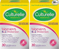 Culturelle 4-in-1 Probiotics for Women, Daily Probiotic & Prebiotic Supplement to Support Vaginal Health, Digestive Health, Immune Health, Occasional Diarrhea, Gas & Bloating Relief, Non-GMO, 30 Count