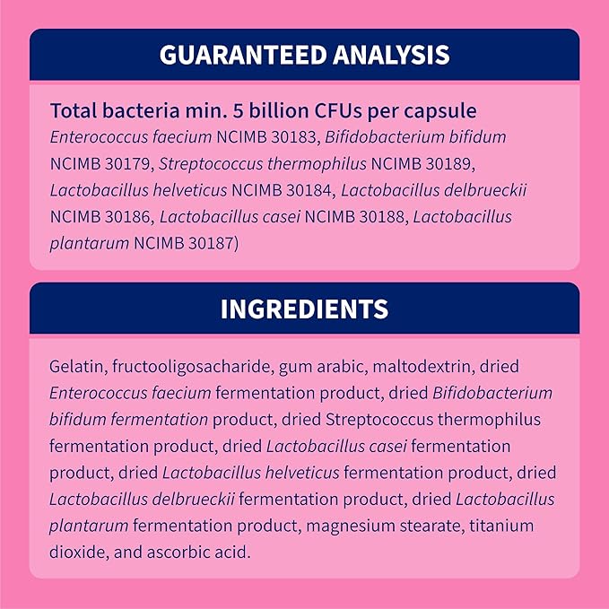 Nutramax Proviable Probiotics for Dogs and Cats, Daily Digestive Health Supplement with Multiple Strains of Bacteria, Cat and Dog Probiotics Plus Prebiotics, 80 Capsules