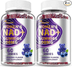 （2 Pack） NAD Gummies Supplements for Women, Pure 500mg NAD - Cell Regeneration, Energy & Metabolism Support, Vegan,Sugar Free, Additives Free, Blueberry Flavor