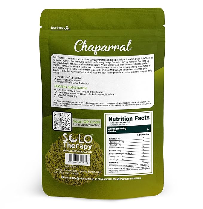 Chaparral Herb Cut and Sifted - 56 grams - Gobernadora Hierba - Creosote Bush - Larrea Tridentata Resealable Bag - 56 grams - Premium Quality (Chaparral Herb)