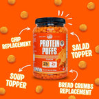 Twin Peaks Protein Puffs - (Nacho Cheese), Keto Friendly, Low Carb Snack (300g, 21g Protein, 2g Net Carbs, High Protein, Healthy Crunchy Snack).