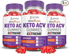 Justified Laboratories (3 Pack Ultra Quick Keto ACV Gummies Extreme 2000MG Ultraquick Keto Gummies Apple Cider Vinegar Formulated with Pomegranate Beet Juice Powder B12 Vegan Non GMO 180 Gummys