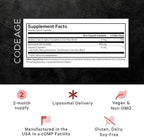 Codeage Liposomal CoQ10 Max Supplement - 250 mg Coenzyme Q10 with Vitamin E Isomers Tocopherols - 2-Month Supply - 1 Capsule Per Serving - Liposomal Delivery - Non-GMO, Gluten-Free - 60 Capsules