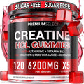 Creatine HCL for Adults 120 Gummies 6200mg - HCL Creatine Advanced Complex with L-Taurine + Vitamin B12 for Men & Women Muscle Strength & Builder, Energy Boost, Pre-Workout & Recovery Supplement