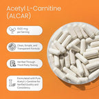 NaturaLife Labs Acetyl L-Carnitine (ALCAR) 1500 mg per Serving – 100 Capsules – Non-GMO, Gluten-Free, Vegan (2 Pack)