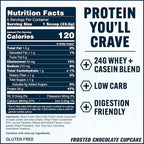 PEScience Select Protein Powder, Whey and Casein Blend, Lean Protein Powder for Women and Men, Low Calorie, Low Carb, Keto Friendly, Gluten Free, Frosted Chocolate Cupcake - 5 Servings