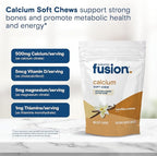 Bariatric Fusion Bariatric Calcium Supplement Chews | Calcium Citrate with Vitamin D3 Bariatric Vitamin | Sugar Free Chewable | 500mg | Vanilla | 60 Count