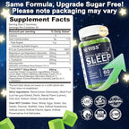 NEVISS Melatonin Free Sleep Aid Gummies for Adults - Magnesium Glycinate Gummies | GABA, L-Tryptophan, Magnesium, Ashwagandha - Non-Habit Forming, Help for Deep Relaxation - Vegan, Lemon Flavor, 1Pack