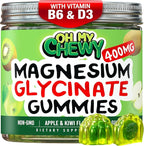 Center-Filled Magnesium Glycinate Gummies 400MG - High Absorption for Kids, Teens & Adults - Supplement for Sleep, Calm & Muscle Relaxation with B6 & D3 - Gluten Free & Vegan Friendly - 60 Count