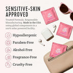 Stall Mates Feminine Fresh - Flushable Wipes, Individually Wrapped Cleansing Travel Friendly PH balanced Unscented with Sunflower, Rosemary and Aloe (30 on-the-go singles)