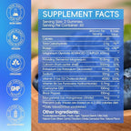 Magnesium Glycinate Gummies 600mg, Chewable Sugar Free Potassium Magnesium Gummies, Vitamin D, B6, and CoQ10 for Calm Support & Sleep for Adults, 60 Days Supply, 2 Pack