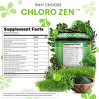 Clean Nutra Chlorophyll Capsules + Peppermint Slippery Elm Spirulina Chlorella Fenugreek Ashwagandha Sea Moss Supplement – Ph Balance for Women Detox Internal Deodorant Supplement + Prebiotics 60 Ct
