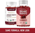 Organic Probiotics Gummies | 5 Billion CFU Probiotics for Digestive Health & Immune Support | Hardy Bacillus Subtilis | Strawberry Gummies | Shelf Stable, Gluten-Free, Vegan | 60 Ct. (1 Month Supply)