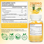 Aromlife Vitamin E 400 IU Gummies for Immune, 268mg Per Serving Vitamin E Gummies for Women and Men Skin Glow & Cell Wellness, 60 Count Pineapple Flavor Sugar-Free Gluten-Free