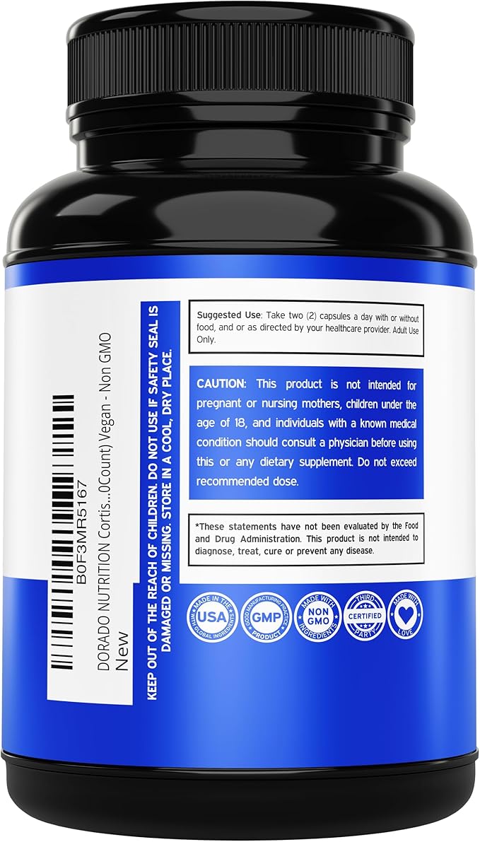 Cortisol Supplements for Women & Men with 14 in1 Blend (Magnesium, Ashwagandha, L Theanine & More) Healthy Cortisol Balance & Calm Mood Support - Third Party Tested, Non GMO, USA Made - 60 Count