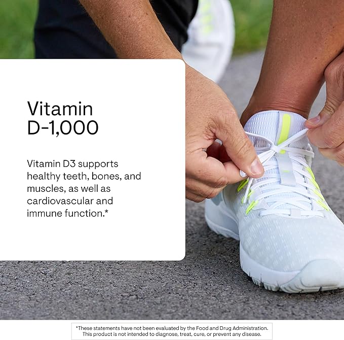 THORNE - Vitamin D3 Supplement - Supports Healthy Bones, Teeth, Muscles, Cardiovascular & Immune Function* - Gluten, Dairy & Soy-Free - 1,000 IU - 90 Servings