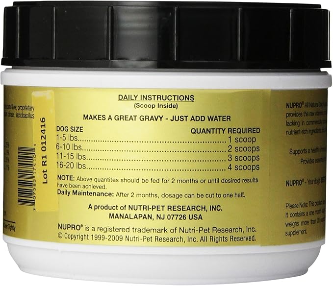 Nutri-Pet Research Nupro Dog Supplement, Small Breed, 1-Pound