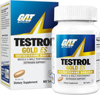 GAT SPORT Testrol Gold ES with Shilajit, Tribulus, DIM, Zinc, Longjack, Fenugreek, Saw Palmetto, Estrogen Balance, 60 Tablets