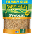 Nature Valley Protein Granola, Oats and Honey Granola, Resealable Snack Pouch, Family Size, 17 oz