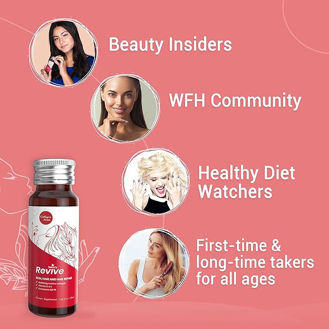 Heivy Liquid Collagen for Women, Collagen Drink with 10,000mg Marine Collagen Peptides, Collagen Liquid for Women for Hair Growth, Skin Repair, Nail Strength, 1.69 Fl Oz (Pack of 10)