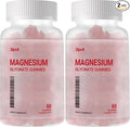 Magnesium Glycinate Gummies 1000mg - Sugar Free Magnesium Potassium Supplement with Vitamin D, B6, CoQ10 for Calm Mood & Sleep Support - 120 Strawberry Gummies