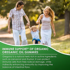Oregano Oil with Black Seed Oil Organic Gummies for Kids and Adults | 6-in-1 Oregano Oil Supplement | Carvacrol + Thymoquinone | Immune Support with Garlic, Elderberry | Sugar-Free, 90 Chewable