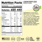 Lenny & Larry's Complete Protein Cookie,[Lemon Poppy Seed],Chewy Soft Baked,16g Plant Protein,Vegan,Non-GMO,High Fiber,4 Ounce Cookie,(Pack of 24)