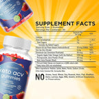 BionerLab Keto ACV Advanced Weight Loss Gummies - Apple Cider Vinegar Gummy for Belly Fat Burn - Support Metabolism Digestion Boost - Sugar Free with B12 B6 to Lose Weight & Ketogenic Diet Management