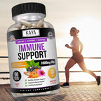 Kaya Naturals Elderberry Immune Support, Elderberry with Zinc and Vitamin C for Adults Vitamins, Probiotics & Turmeric 1000mg Immune System Booster Sambucus Capsules - 60 Count