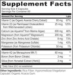 NATURELO Calcium Supplement - with Vitamin C, Vitamin D3, K2, and Calcium Magnesium Zinc for Bone Strength with Calcium 600mg - Plant-Based, 240 Vegetarian Capsules, Non-GMO, Soy & Gluten-Free