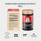 JUNG KWAN JANG Korean Red Ginseng Extract Pill - Red Panax Ginseng Energy Supplements with Rice Powder, Vitamins C & E - No Caffeine (800 Pills, 5.93 oz)