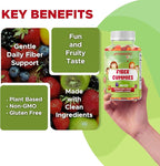 Vitamatic Kids Prebiotic Fiber Gummies – Extra Strength 4g Fiber – Zero Sugar Added – 60 Pectin-Based Gummies – Digestive Health & Regularity Support