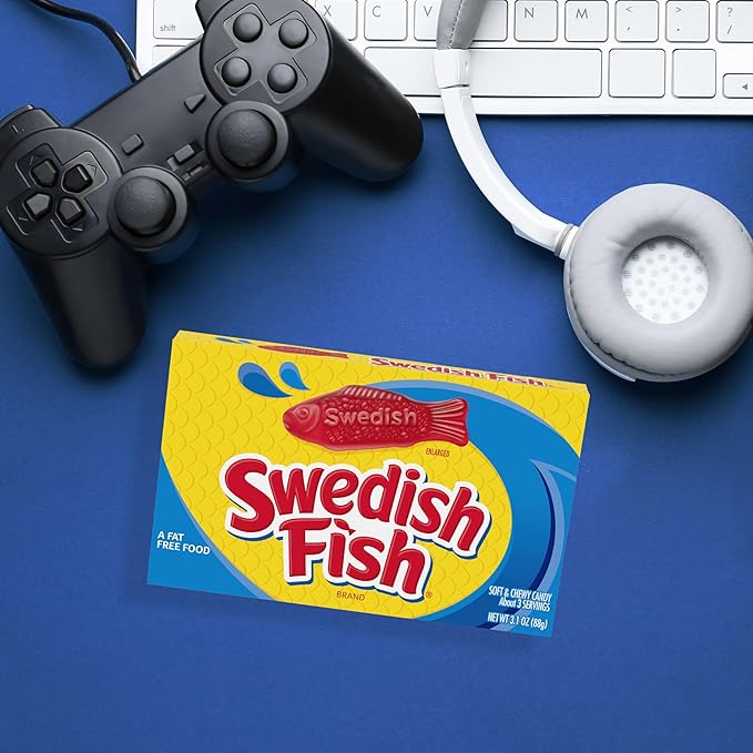 SWEDISH FISH Soft & Chewy Candy, Easter Candy, 12 - 3.1 oz Boxes