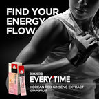 JUNG KWAN JANG Everytime Korean Red Ginseng Extract 1,000mg & Grapefruit - Vegan Energy Drink Liquid Stick Supplements - No Caffeine, No Gluten, Non-GMO 0.34 fl oz, 10EA (Pack of 6)