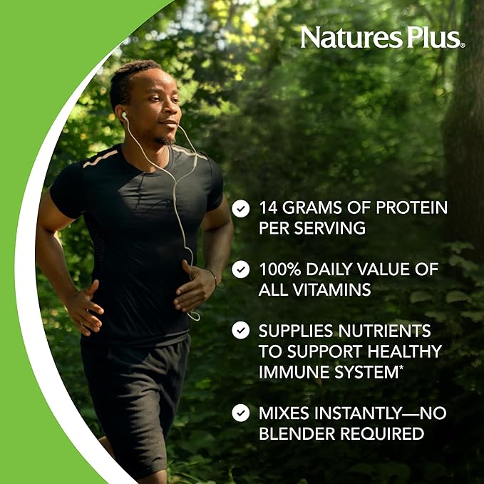 NaturesPlus SPIRU-TEIN, Cookies & Cream - 2.3 lbs - Plant-Based Protein Shake - Non-GMO, Vegetarian, Gluten Free - 30 Servings